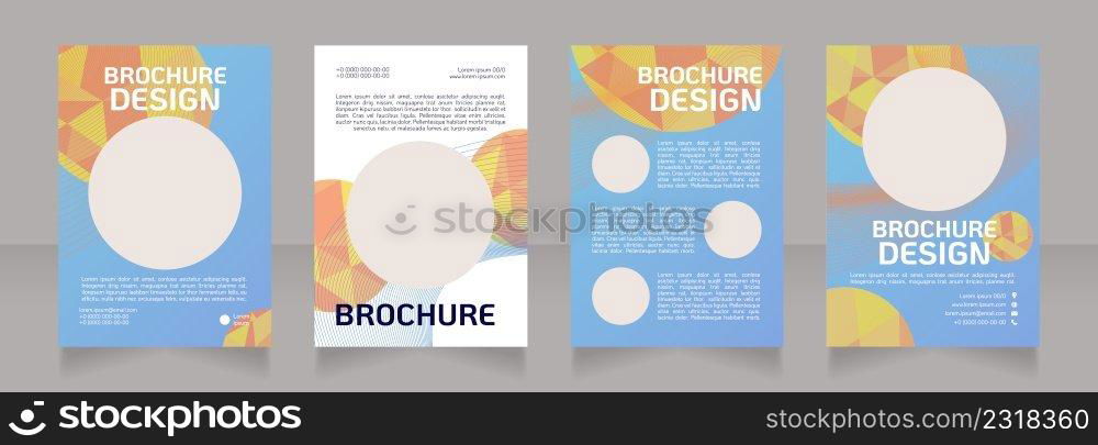 Science classes for college students blank brochure design. Template set with copy space for text. Premade corporate reports collection. Editable 4 paper pages. KoHo Regular font used. Science classes for college students blank brochure design