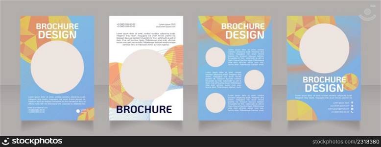 Science classes for college students blank brochure design. Template set with copy space for text. Premade corporate reports collection. Editable 4 paper pages. KoHo Regular font used. Science classes for college students blank brochure design