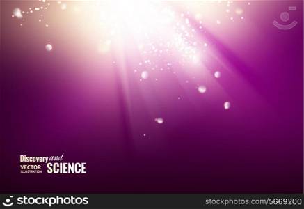 Science color background with sparks and glow.
