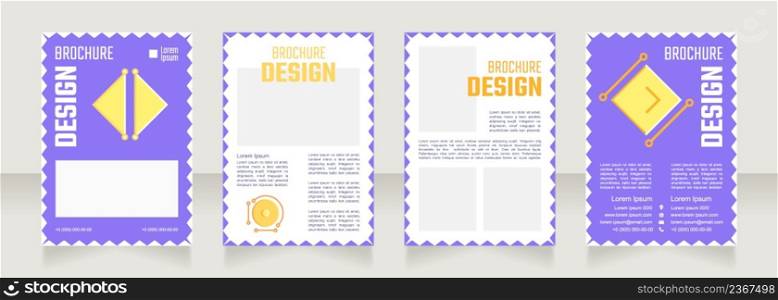 Science education blank brochure design. Template set with copy space for text. Premade corporate reports collection. Editable 4 paper pages. Teco Light, Semibold, Arial Regular fonts used. Science education blank brochure design