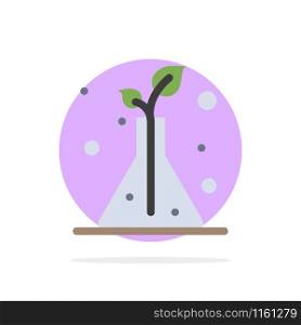 Science, Flask, Trees Abstract Circle Background Flat color Icon