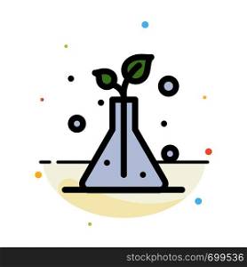 Science, Flask, Trees Abstract Flat Color Icon Template