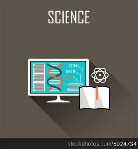 Science. Flat icon. Vector illustration