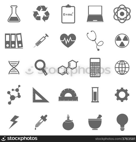 Science icons on white background, stock vector