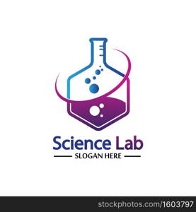 Science Lab logo.Laboratory Tube Logo Template Design Vector, Emblem, Design Concept, Creative Symbol, Icon