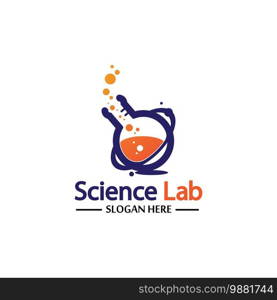 Science Lab logo.Laboratory Tube Logo Template Design Vector, Emblem, Design Concept, Creative Symbol, Icon