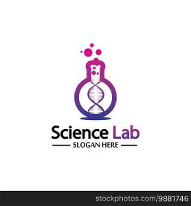 Science Lab logo.Laboratory Tube Logo Template Design Vector, Emblem, Design Concept, Creative Symbol, Icon