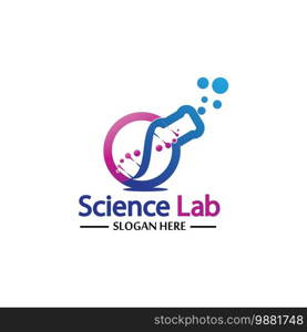 Science Lab logo.Laboratory Tube Logo Template Design Vector, Emblem, Design Concept, Creative Symbol, Icon