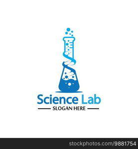 Science Lab logo.Laboratory Tube Logo Template Design Vector, Emblem, Design Concept, Creative Symbol, Icon