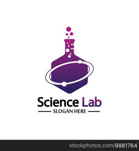 Science Lab logo.Laboratory Tube Logo Template Design Vector, Emblem, Design Concept, Creative Symbol, Icon