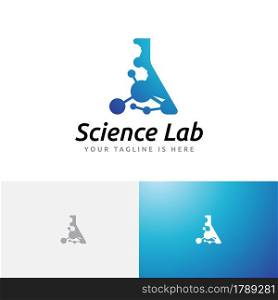 Science Laboratory Tube Atom Molecule Chemistry Research Logo