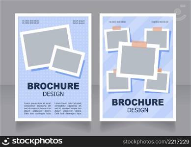 Science lesson blank brochure design. School education. Template set with copy space for text. Premade corporate reports collection. Editable 2 paper pages. Arial, Tahoma fonts used. Science lesson blank brochure design