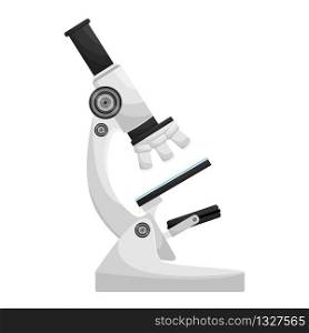 Science microscope laboratory equipment. vector illustration