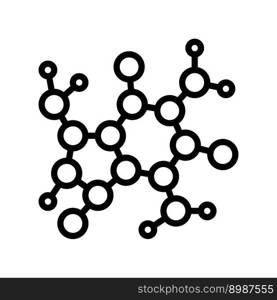science molecular structure line icon vector. science molecular structure sign. isolated contour symbol black illustration. science molecular structure line icon vector illustration
