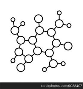 science molecular structure line icon vector. science molecular structure sign. isolated contour symbol black illustration. science molecular structure line icon vector illustration