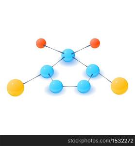 Science molecule icon. Isometric illustration of science molecule vector icon for web. Science molecule icon, isometric style