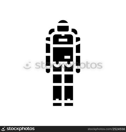 science robot glyph icon vector. science robot sign. isolated contour symbol black illustration. science robot glyph icon vector illustration