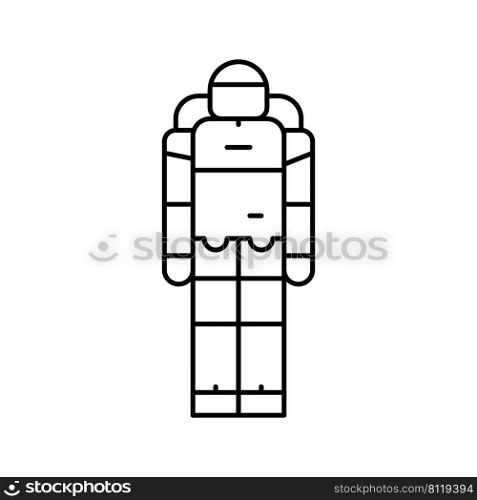 science robot line icon vector. science robot sign. isolated contour symbol black illustration. science robot line icon vector illustration
