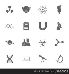 Science silhouette icons set. Science silhouette icons set vector graphic illustration