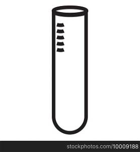 Science test tube vector icon. Symbols on white background