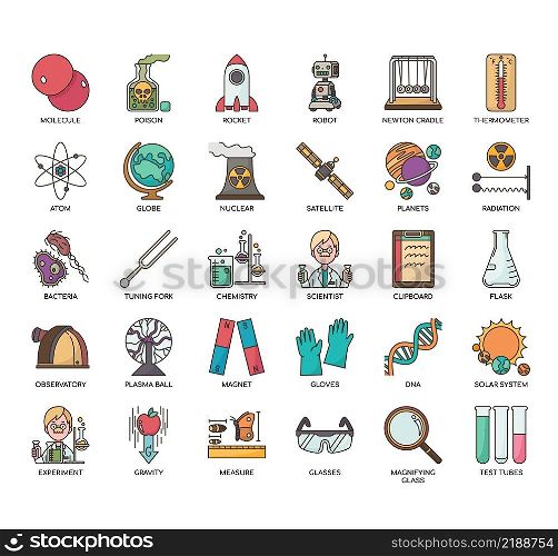 Science, Thin Line and Pixel Perfect Icons