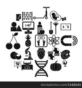 Scientific approach icons set. Simple set of 25 scientific approach icons for web isolated on white background. Scientific approach icons set, simple style
