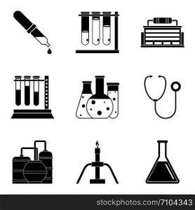 Scientific director icons set. Simple set of 9 scientific director vector icons for web isolated on white background. Scientific director icons set, simple style
