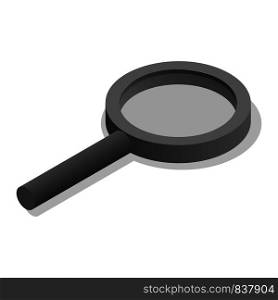 Scientific magnifying school glass icon. Isometric of scientific magnifying school glass vector icon for web design isolated on white background. Scientific magnifying school glass icon, isometric style