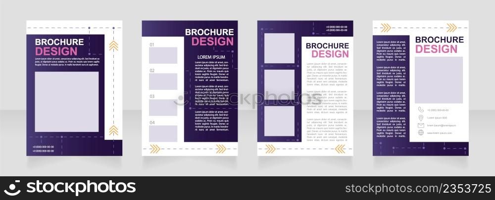 Scientific method of medical researching blank brochure design. Template set with copy space for text. Premade corporate reports collection. Editable 4 paper pages. Arial, Myriad Pro fonts used. Scientific method of medical researching blank brochure design
