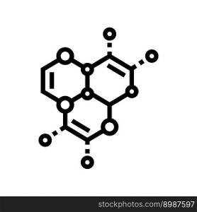scientific molecular structure line icon vector. scientific molecular structure sign. isolated contour symbol black illustration. scientific molecular structure line icon vector illustration