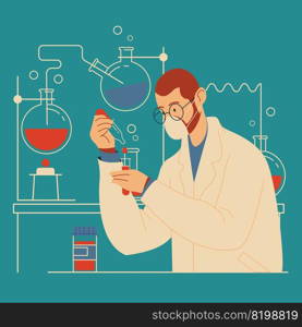 scientist at work in science laboratory