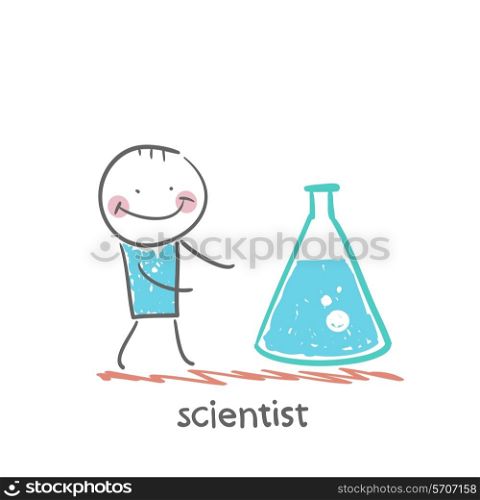 scientist with test tube