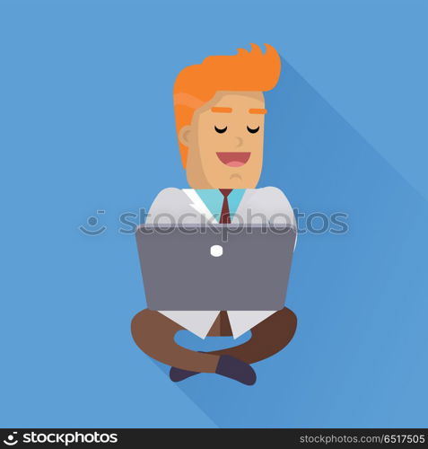 Scientists Man at Work. Scientists man in white robe at work. Scientist working with laptop. Information analysis process. Science and technology development, scientific research, lab research. Science background