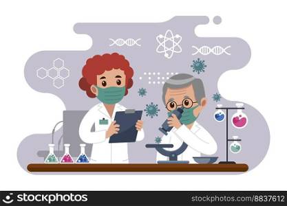 scientists working in science laboratory
