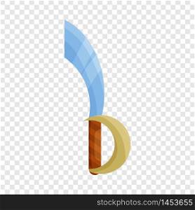 Scimitar sword icon in cartoon style isolated on background for any web design. Scimitar sword icon, cartoon style