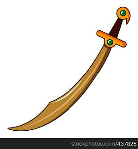 Scimiter sword icon. Cartoon illustration of scimiter sword vector icon for web. Scimiter sword icon, cartoon style
