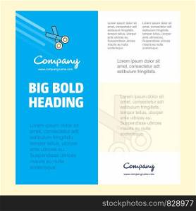 Scissor Business Company Poster Template. with place for text and images. vector background