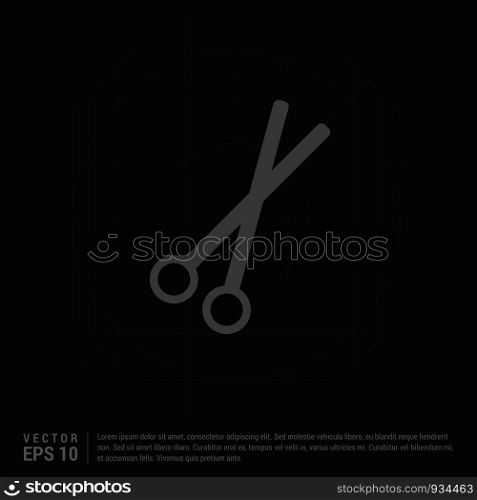 Scissor Icon - Black Creative Background - Free vector icon