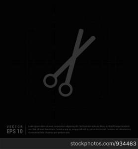 Scissor Icon - Black Creative Background - Free vector icon