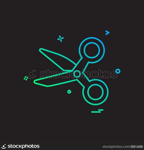 Scissor icon design vector