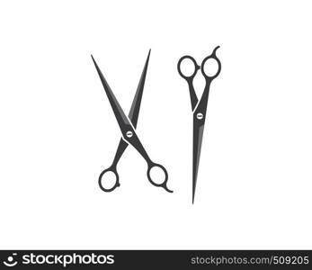 scissor icon logo vector illustration template