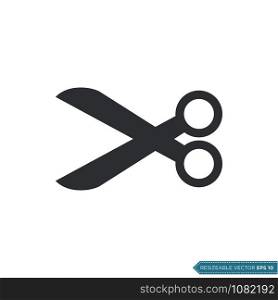 Scissor Icon Vector Template Illustration Design