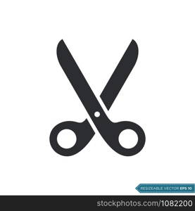 Scissor Icon Vector Template Illustration Design