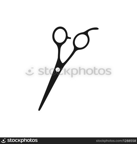 scissor vector icon conception with comb icon