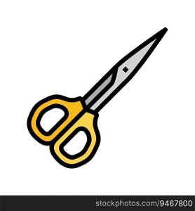 scissors embroidery hobby color icon vector. scissors embroidery hobby sign. isolated symbol illustration. scissors embroidery hobby color icon vector illustration