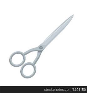 Scissors flat icon isolated with simple shading