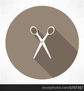 scissors icon Flat modern style vector illustration