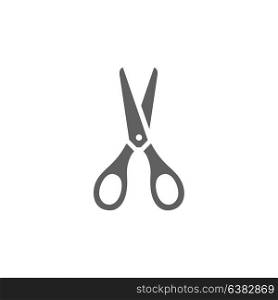 Scissors icon on a white background