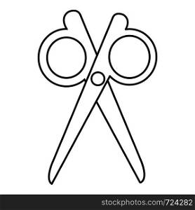 Scissors icon. Outline illustration of scissors vector icon for web. Scissors icon, outline line style