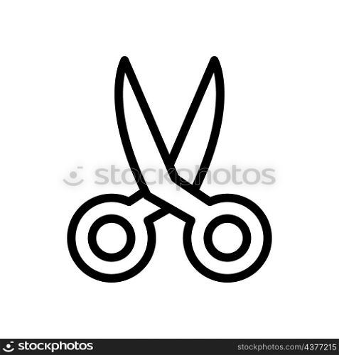 scissors icon vector line style